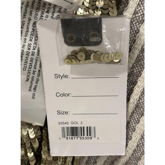 Mac Duggal 93540 Gold Sequined Olive One Shoulder Gown, Size 2, NWT - Picture 8 of 9